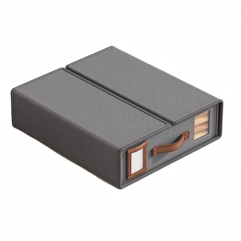 s-zoom.filetakealot-103341547-1.jpg 2 Pack Grey Non Woven Large Capacity Bed Sheet Set Storage Box - Image 1