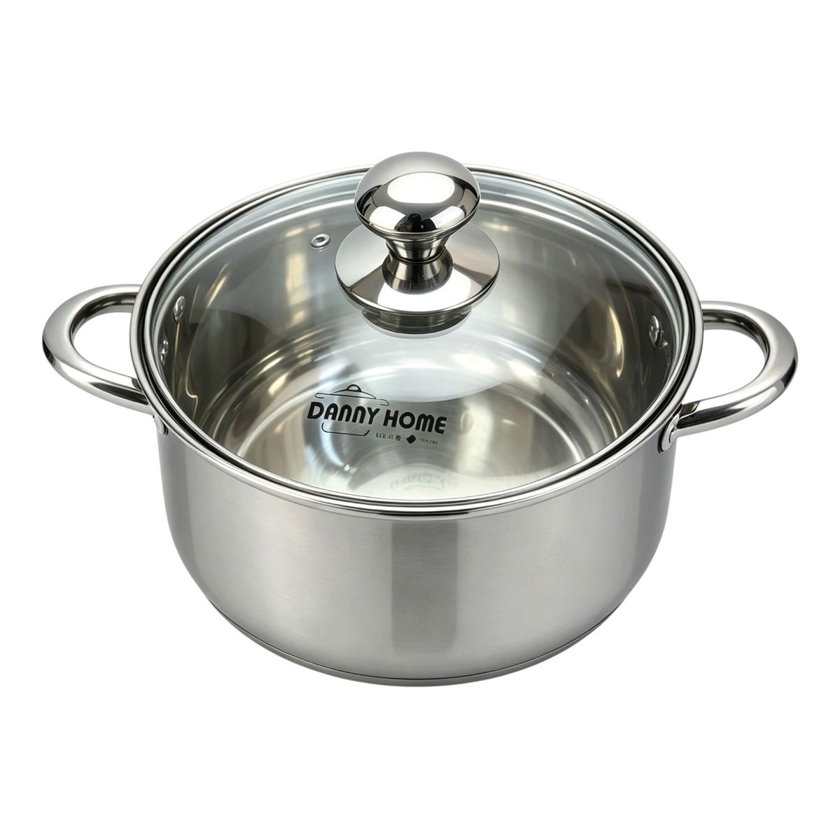 s-zoom.filetakealot-103374886-1.jpg Danny home 18cm Stainless Steel Casserole with Lid-DH05-18 - Image 1