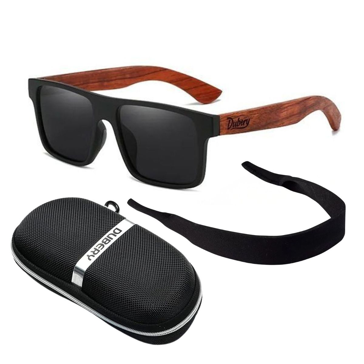 s-zoom.filetakealot-103376963-1.jpg Dubery High Quality UV400 Polarized Wood Sunglasses - Image 1