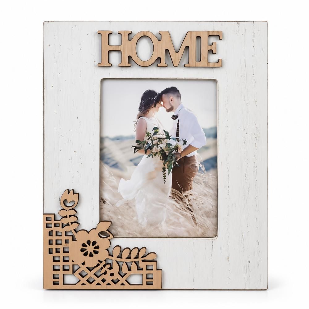 s-zoom.filetakealot-103384081-1.jpg White Wooden Photo Frame Tabletop Picture Frame Wedding Gift Home Decor - Image 1
