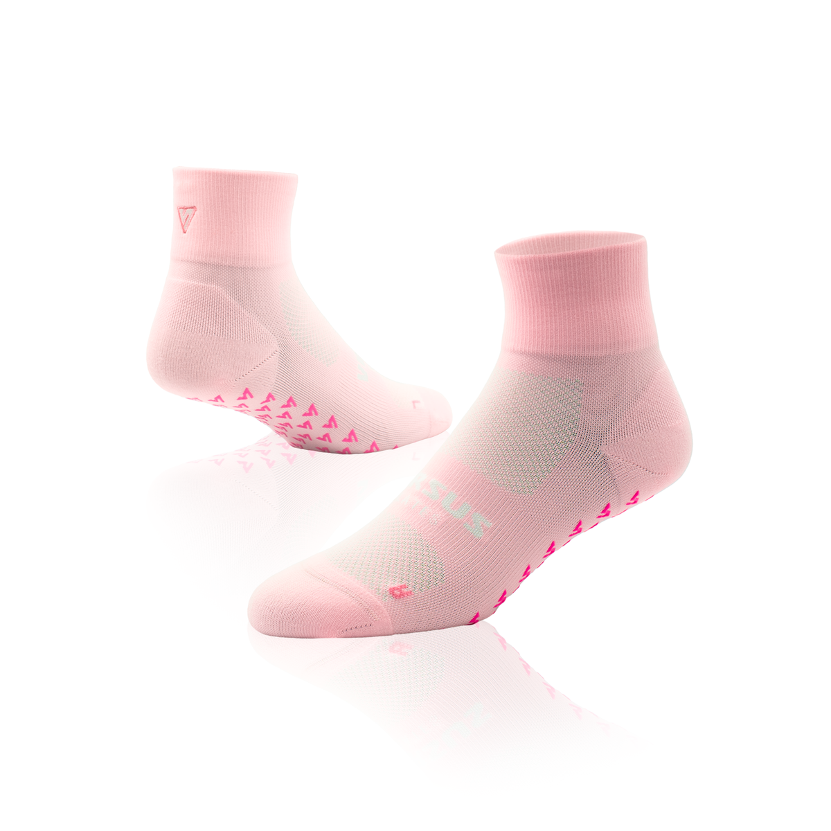 s-zoom.filetakealot-103516288-1.png Versus Blush Pilates Quarter Grip Socks Sizes: UK 4-7 - Image 1