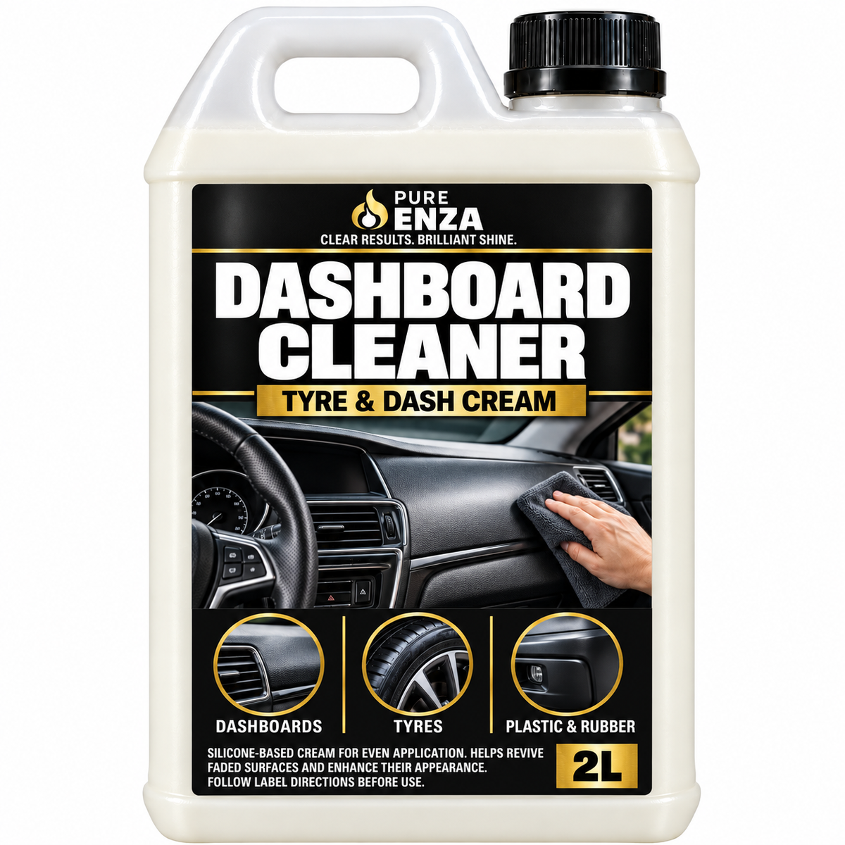 s-zoom.filetakealot-103539344-1.png Dashboard Cleaner 2L - Silicone-Based Care for Plastic & Rubber - Pure Enza - Image 1