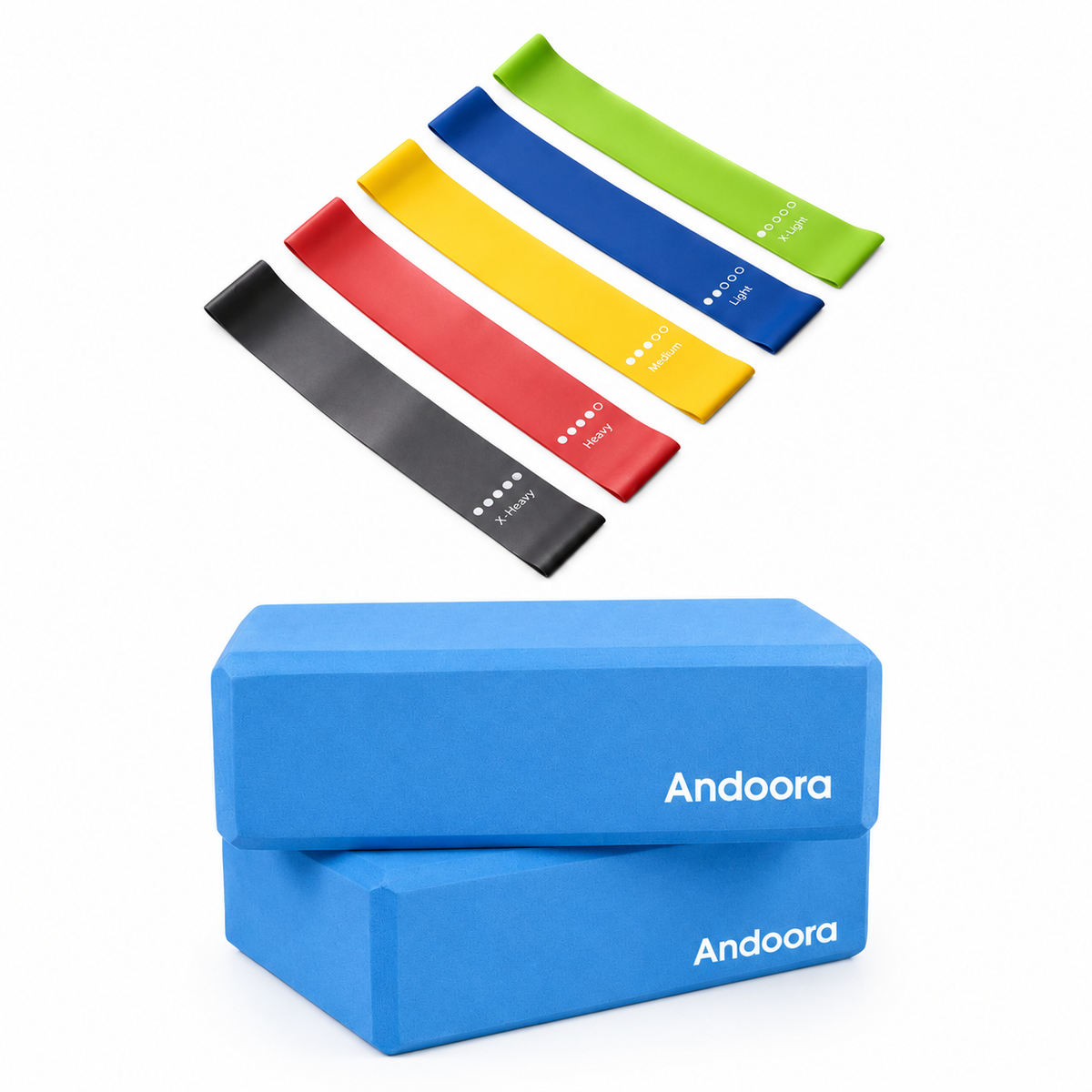 s-zoom.filetakealot-103605911-1.png Yoga Blocks With 5 Set of Stretch Bands - Image 1