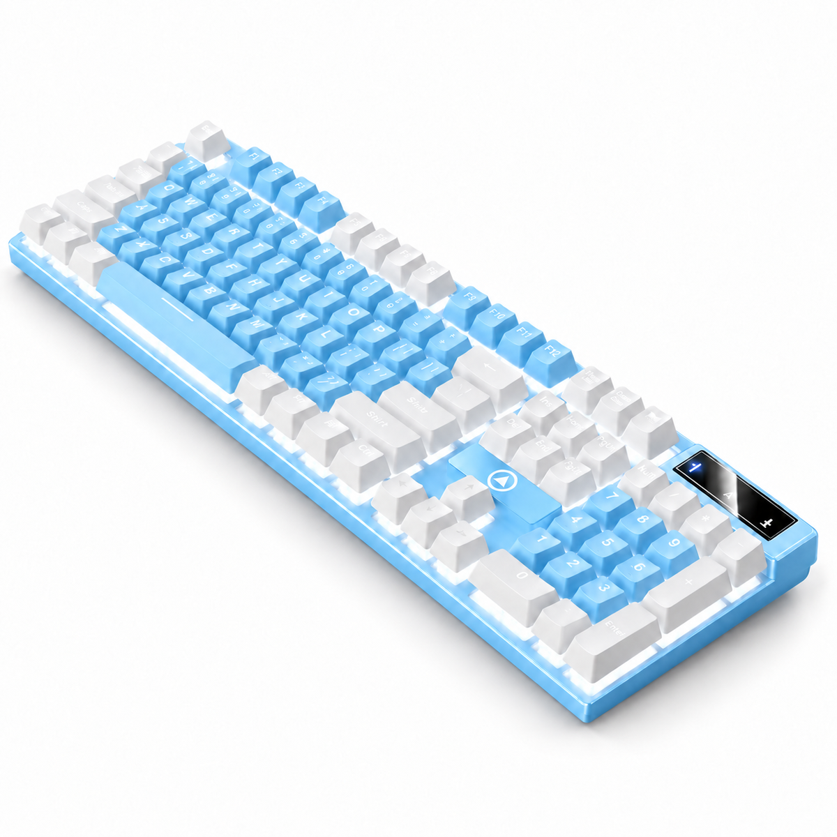 s-zoom.filetakealot-103619289-1.png Gaming Keyboard,White Backlit Retro Keyboard 104 Keys USB Wired - Image 1