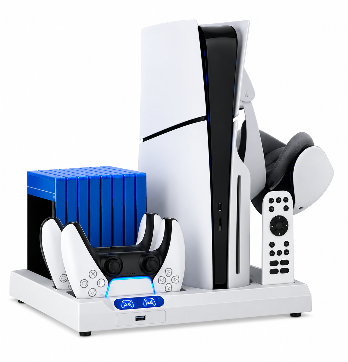 s-zoom.filetakealot-103628123-1.png 5-in-1 Vertical Stand & Cooling Station for PS5 /PS5 Slim & Dual Controller - Image 1