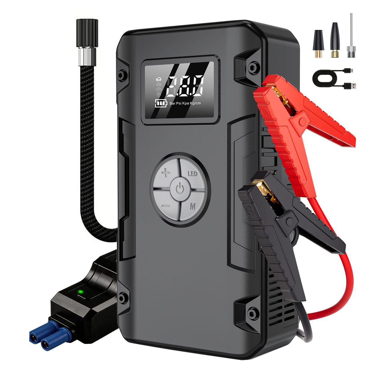 s-zoom.filetakealot-103765678-1.png Emergency Car Jump Starter with Air Pump, 8000mAh Heavy-Duty Power Bank - Image 1