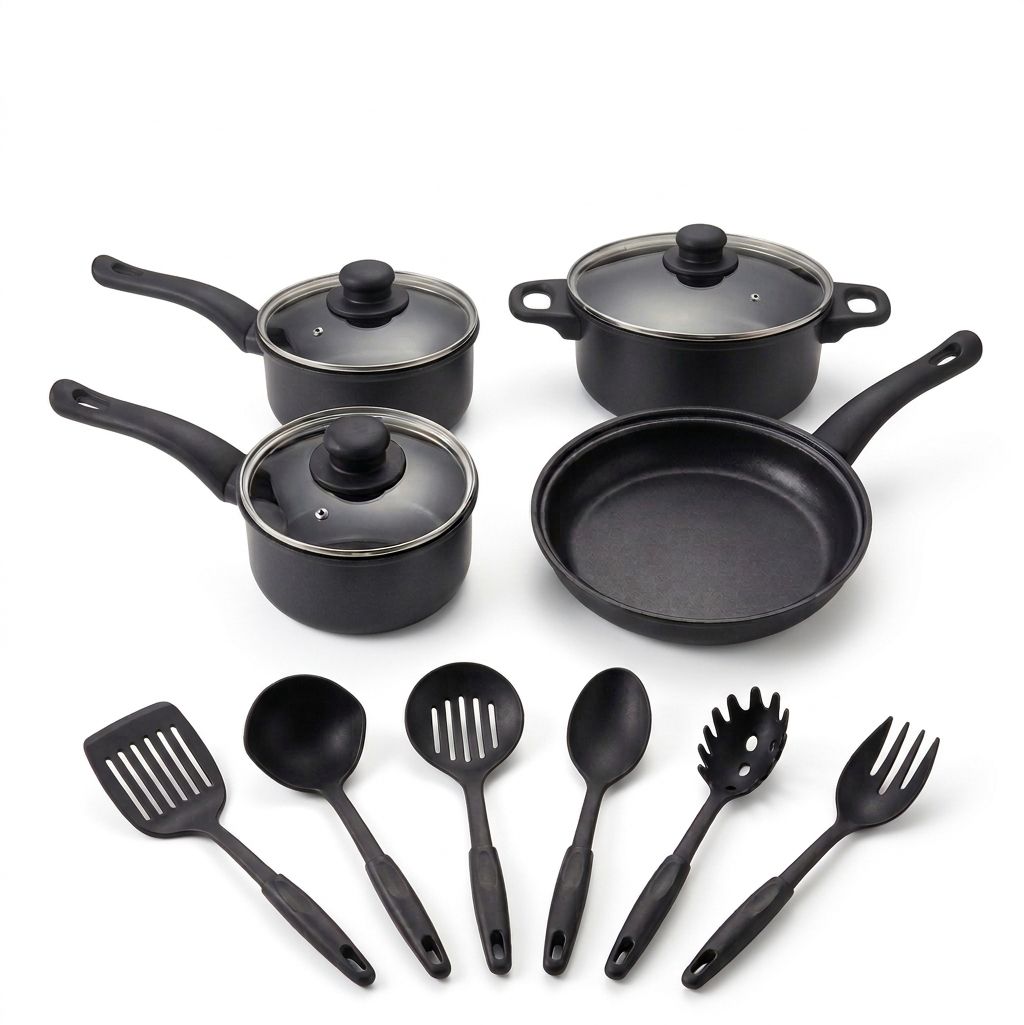 s-zoom.filetakealot-103776727-1.jpg 13-Piece Non-Stick Cookware Set with Kitchen Utensils - Image 1