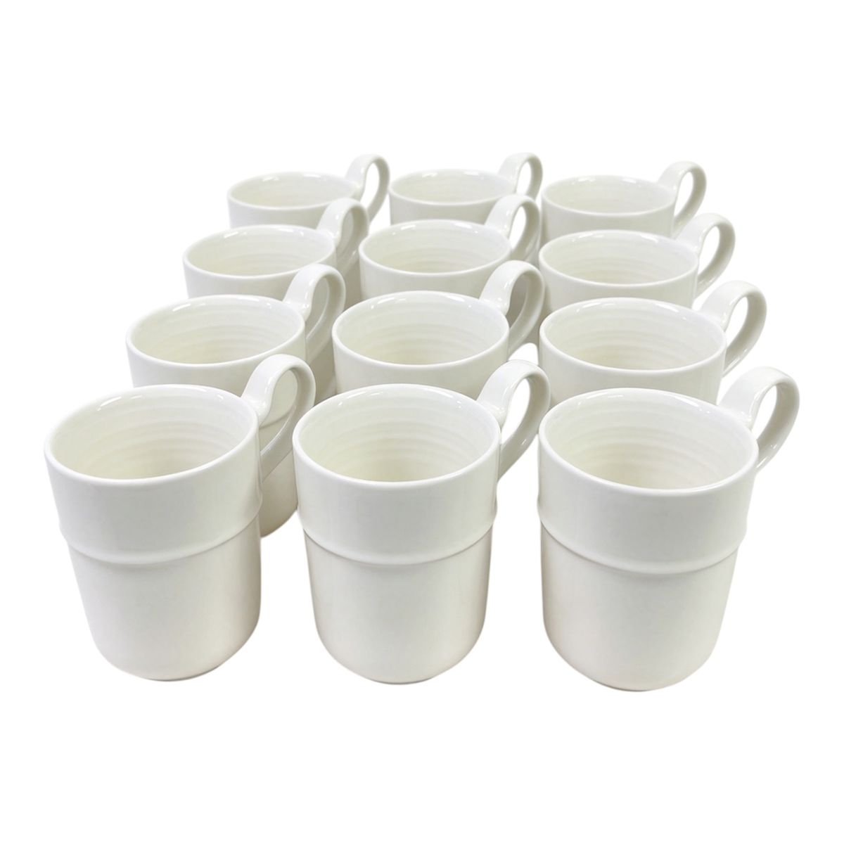 s-zoom.filetakealot-103824048-1.jpg Danny Home White Porcelain Coffee Mugs Set of 12 350ml -116238 - Image 1