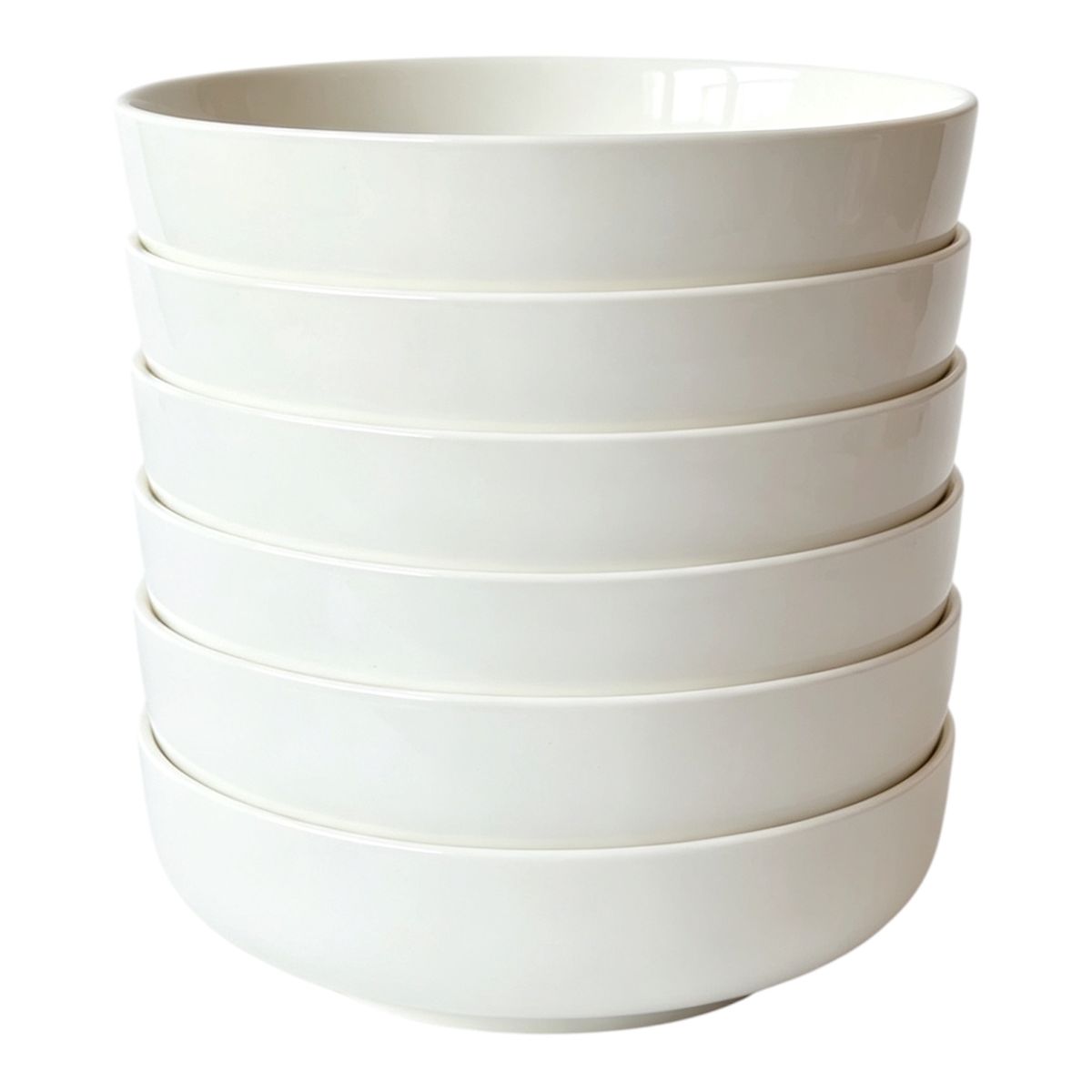 s-zoom.filetakealot-103869155-1.jpg Danny Home 6 Piece White Deep Ceramic Plate 7.5"-CPK-067 - Image 1