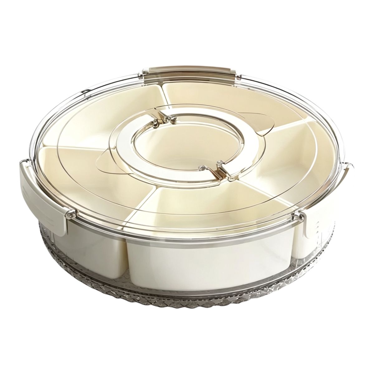 s-zoom.filetakealot-103871861-1.jpg DANNY HOME Divided Storage Container with Lid and Handle-DH4176-PET - Image 1