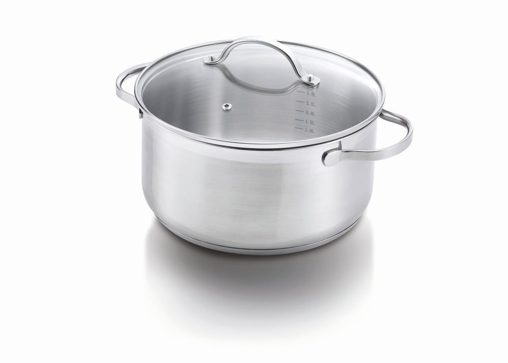 s-zoom.filetakealot-53822256-1.jpg Brabantia - Casserole Pot 24cm Stainless Steel with Glass Lid, Durable - Image 1
