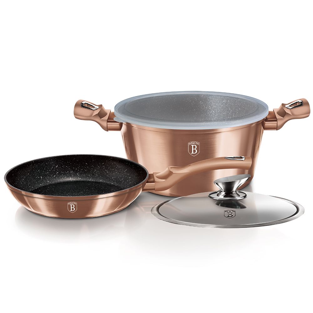 s-zoom.filetakealot-72180868-1.jpg Berlinger Haus 4-Piece Marble Coating Cookware Set - Rose gold - Image 1
