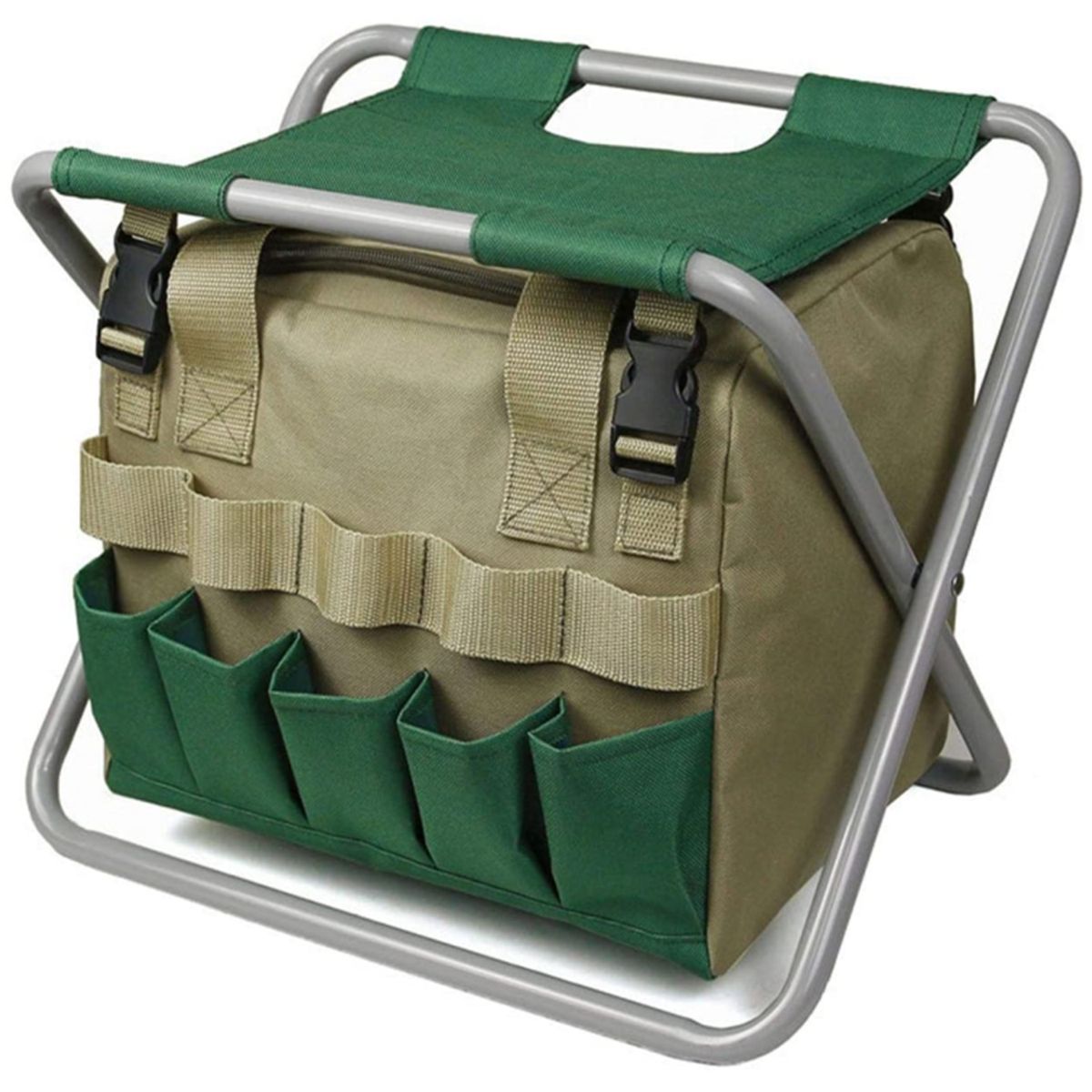 s-zoom.filetakealot-72936023-1.jpg Gardening Tool Storage Tote Folding Stool - Image 1
