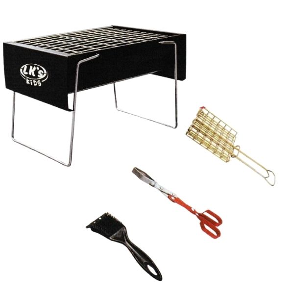 s-zoom.filetakealot-73109456-1.jpg LK's - Kiddies Braai Set / Kids Barbeque Kit / Camping Bbq Como - 4 Piece - Image 1