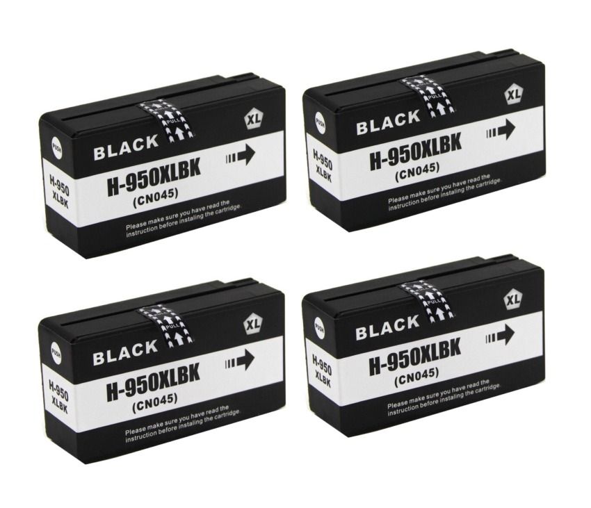 s-zoom.filetakealot-73305910-1.jpg HP 950XL / 950 Black Ink Cartridges x 4 - Compatible - Image 1