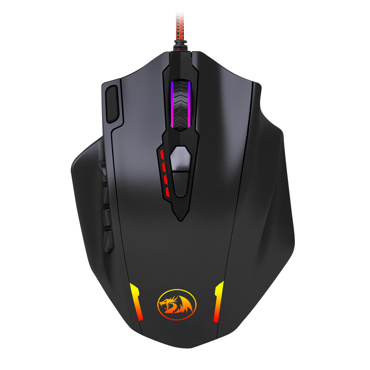 s-zoom.filetakealot-90028477-1.png Redragon IMPACT 12400DPI MMO Gaming Mouse - Black - Image 1