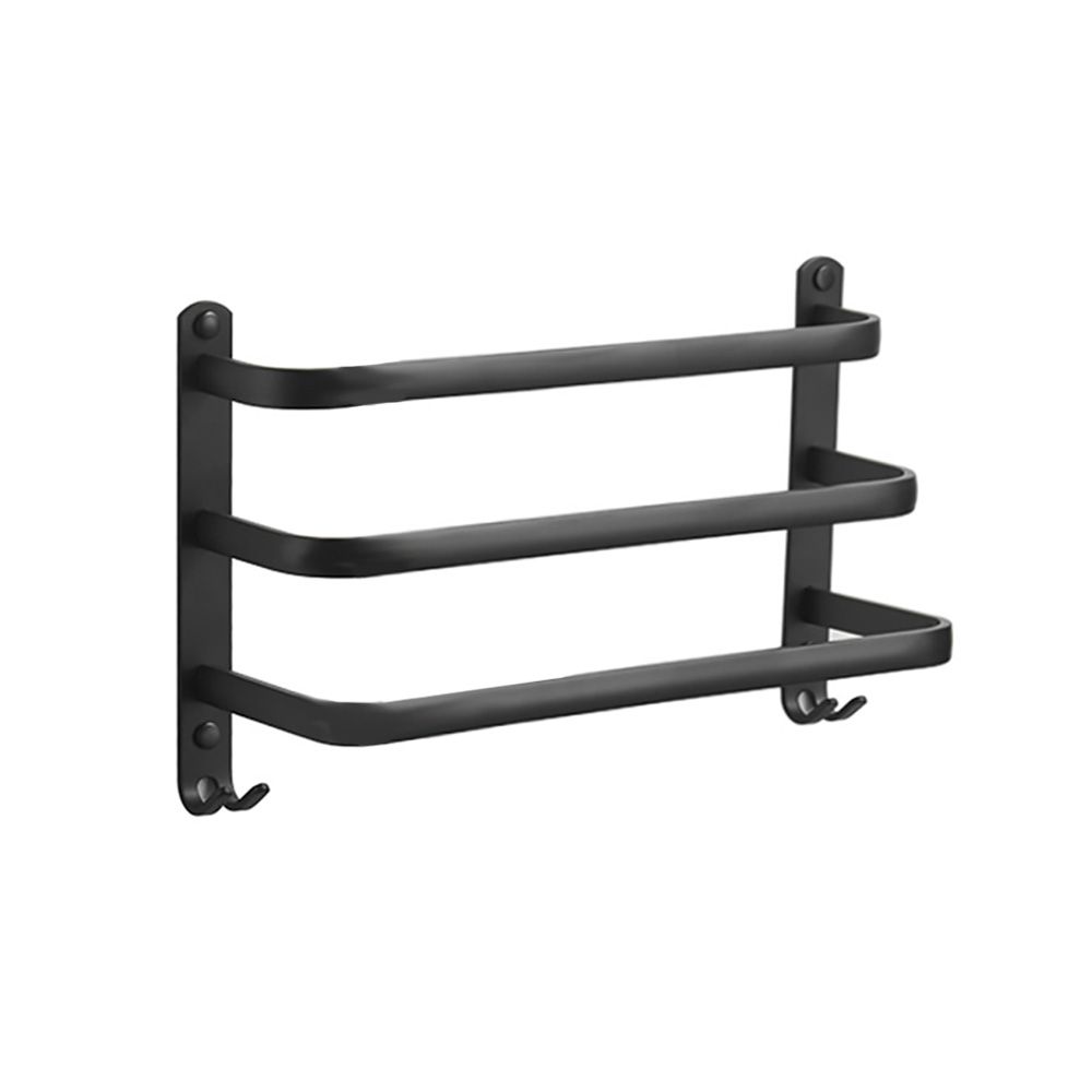 s-zoom.filetakealot-91069055-1.jpg Bathroom Multi-Layer Towel Rack Wall-Mounted Three Pole Storage Rack - 30CM - Image 1