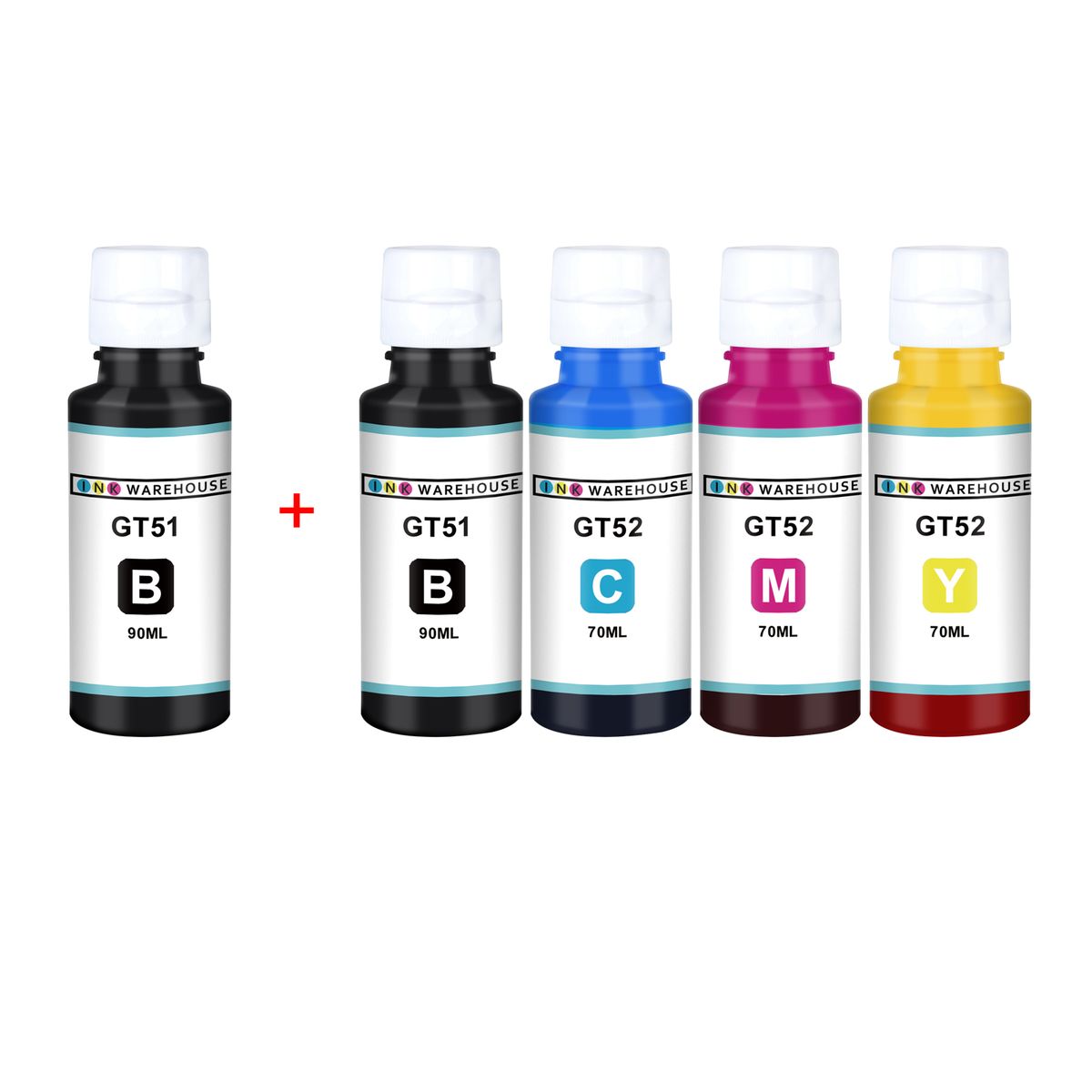 s-zoom.filetakealot-91601195-1.jpg INKWAREHOUSE Ink Cartridge Multipack Compatible with HP GT51 / GT52 + 1 X GT51 BLACK - Image 1
