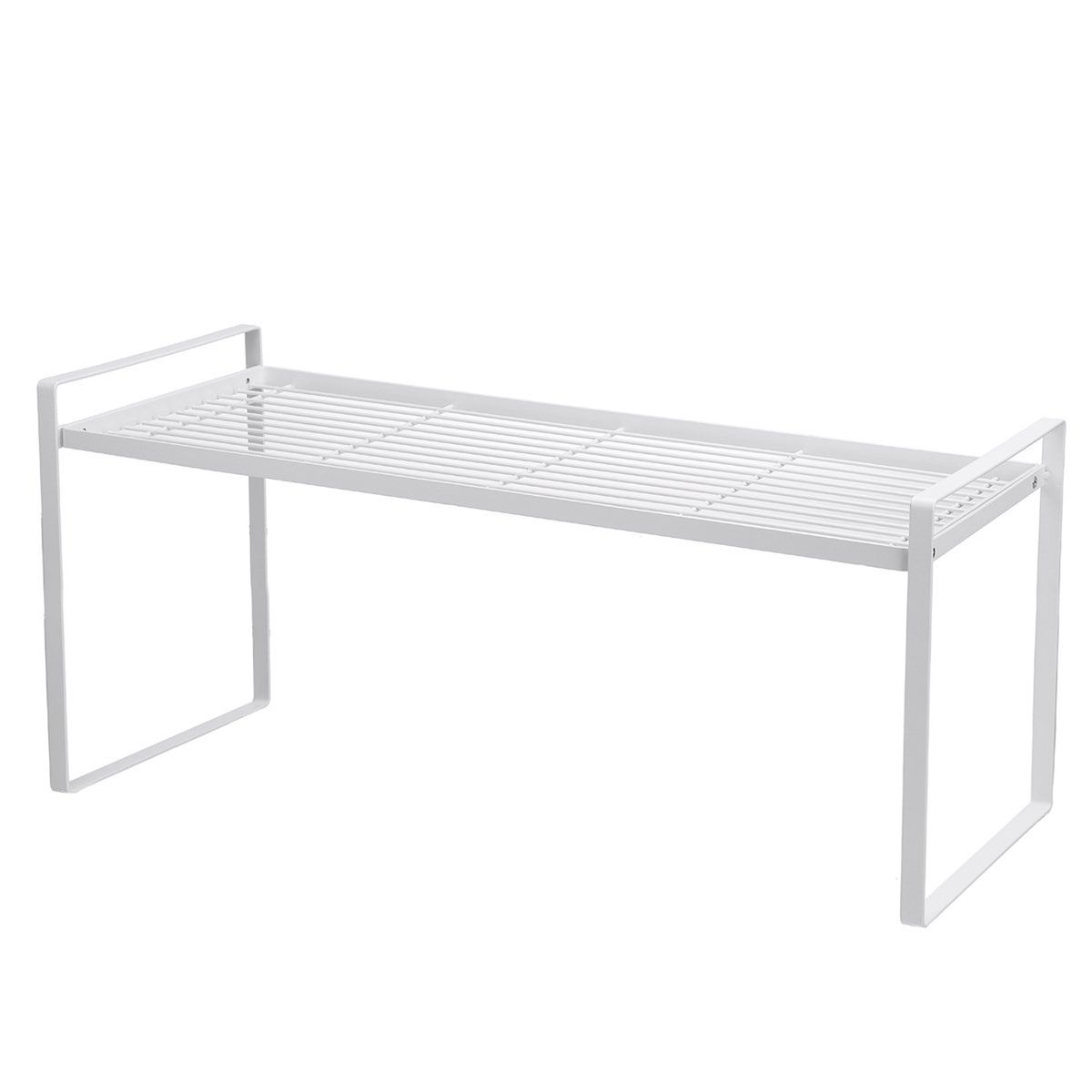s-zoom.filetakealot-92100320-1.jpg Home Kitchen Cabinet Storage Shelf Tiered Organizer Storage Rack 24cm - White - Image 1