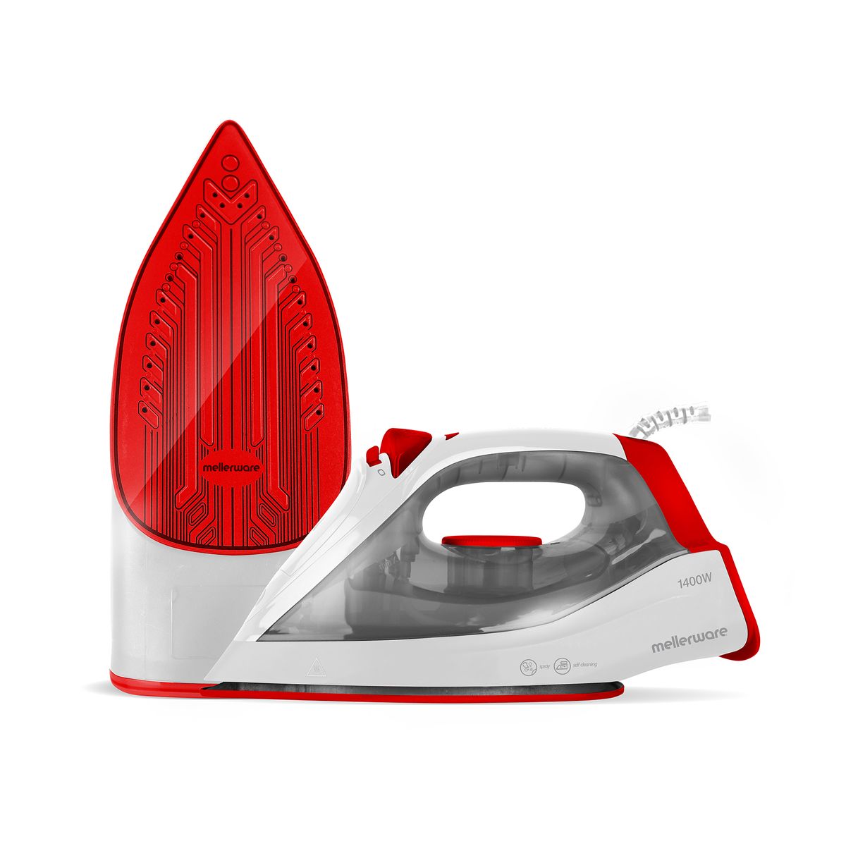 s-zoom.filetakealot-92599813-1.jpg Mellerware Iron Steam / Dry / Spray Non-Stick White 250ml 1400W "Orion II" - Image 1