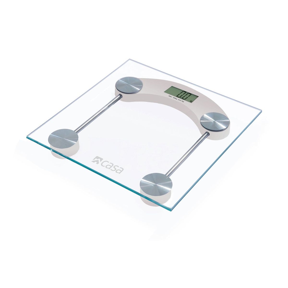 s-zoom.filetakealot-92641069-1.jpg CASA Digital Bathroom Scale - Glass Platform - Square - Image 1