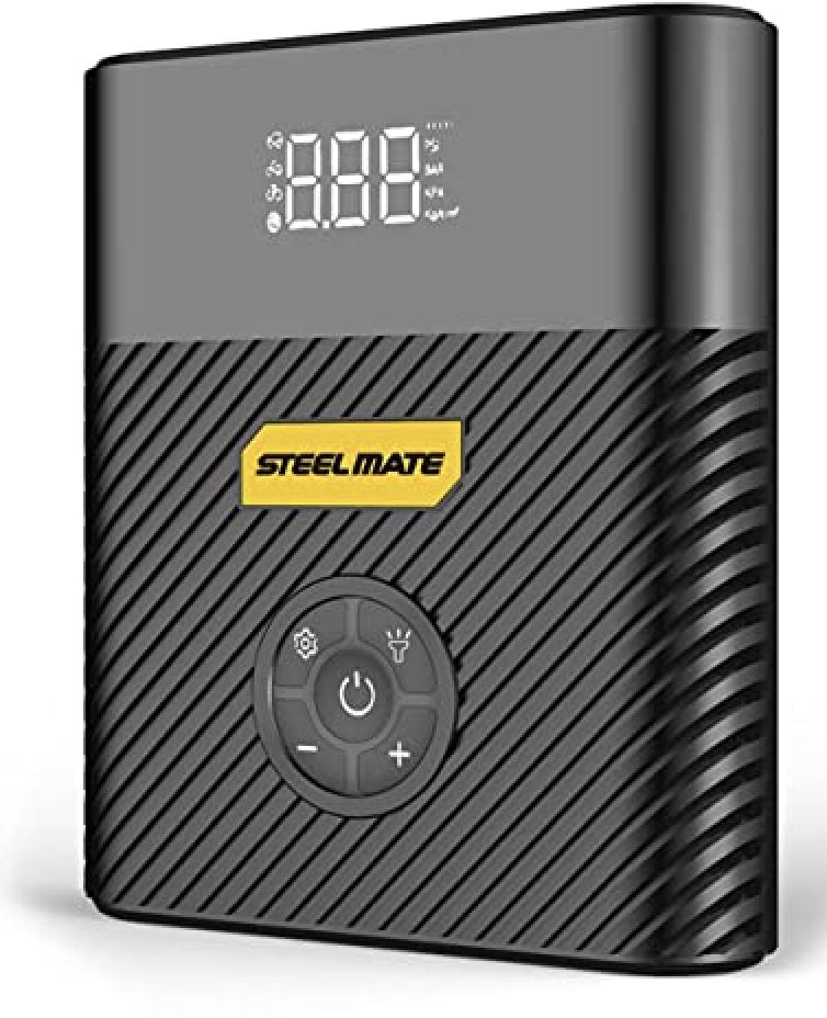 s-zoom.filetakealot-92768967-1.jpg Steelmate Portable Mini Electric Tire Pump With Power Bank Jump Starter - Image 1