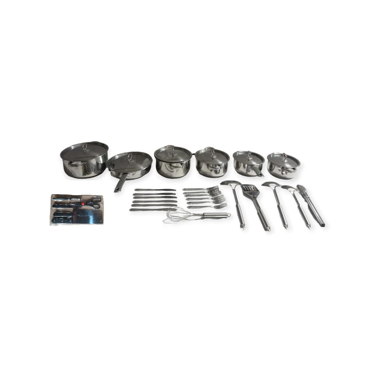 s-zoom.filetakealot-93511927-1.jpg 35 Piece Stainless Steel Cookware Set - Silver - Image 1