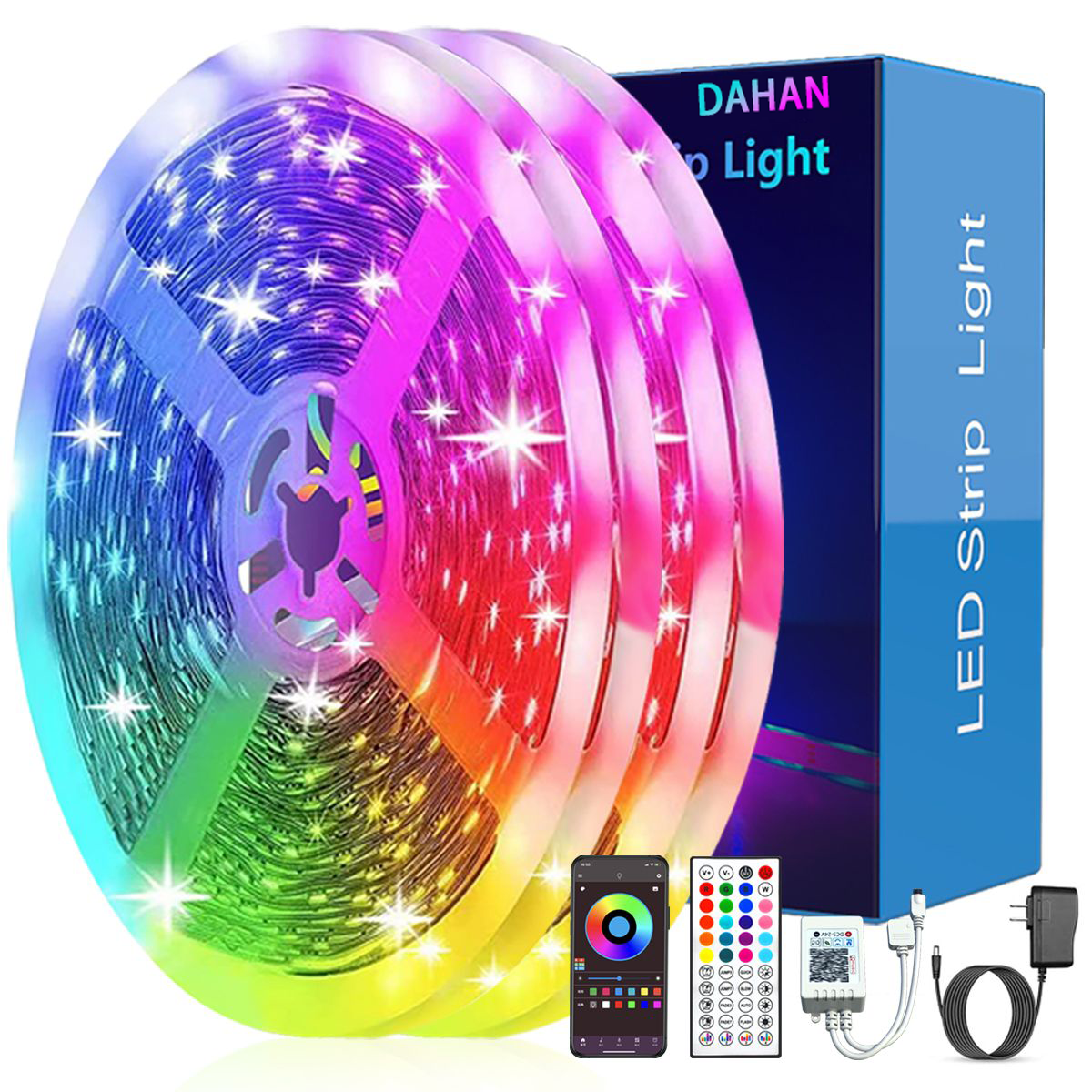 s-zoom.filetakealot-93522350-1.png 20m(2 x 10m) LED Strip Lights RGB Strip Light Remote App Control - Image 1