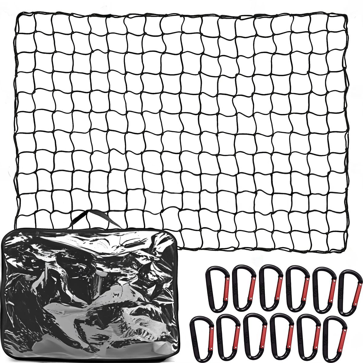 s-zoom.filetakealot-94006185-1.jpg Car Universal Storage Elastic Luggage Cargo Net with Hooks-180x120cm - Image 1