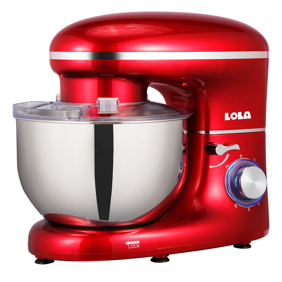 s-zoom.filetakealot-94064180-1.jpg Lola 5.5L Kitchen Machine Stand Mixer 1100W Stand Bowl Mixer- Burgundy - Image 1