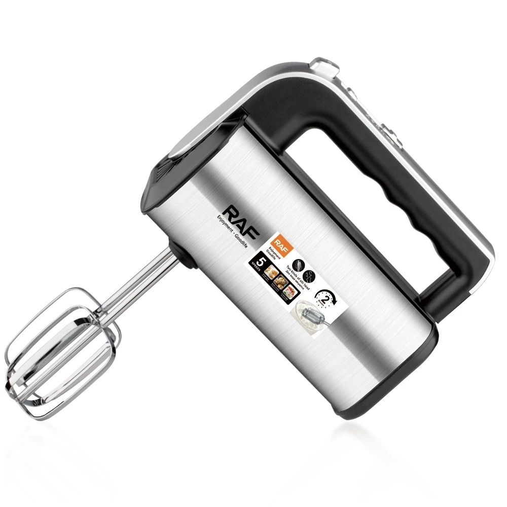 s-zoom.filetakealot-94096022-1.jpg Stainless Steel Whisk Beater 5 Speed Mixing Electric Hand Mixer - Image 1