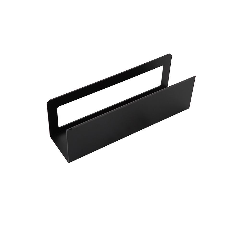 s-zoom.filetakealot-94807652-1.jpg Wall Mounted Bathroom Organiser with Towel Rack Black SC-300 - Image 1