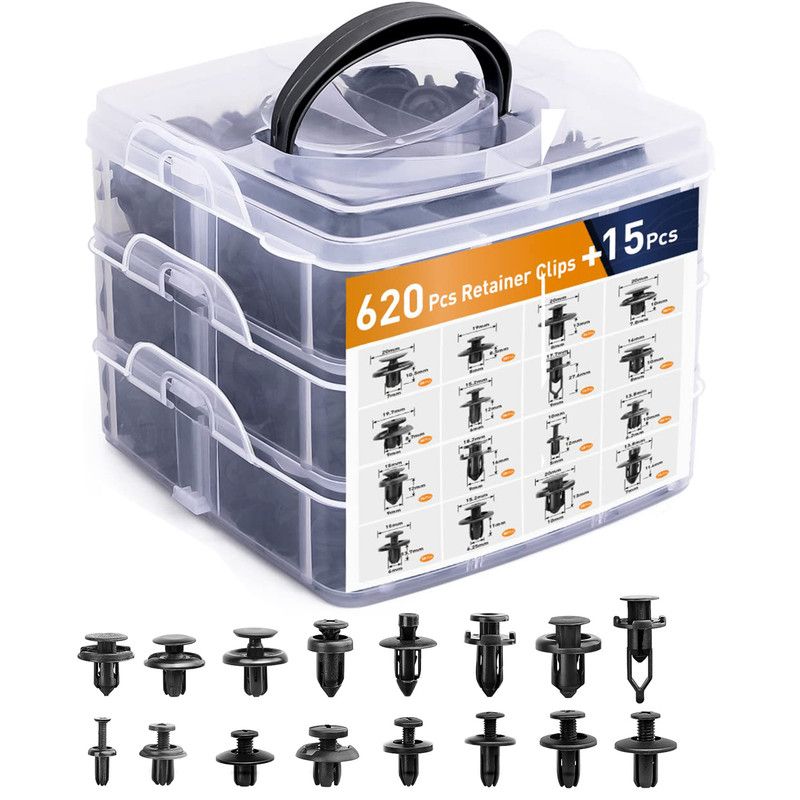 s-zoom.filetakealot-95257223-1.jpg 635pc Car Push Retainer Clips Auto Fastener Assortment Door Trim Panel Clip - Image 1