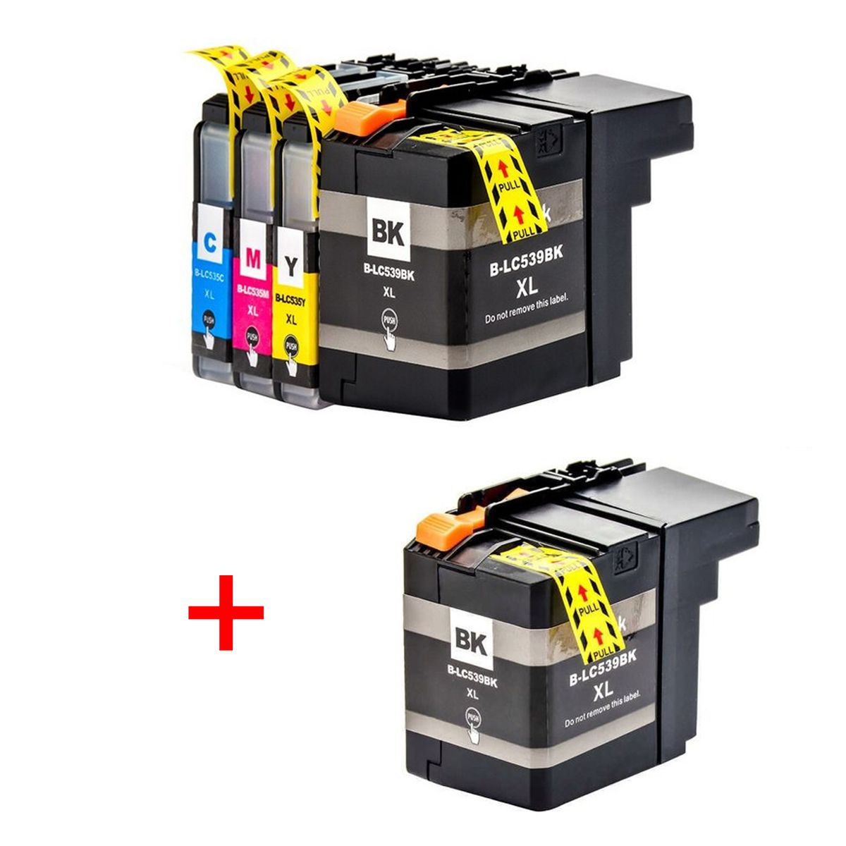s-zoom.filetakealot-95319417-1.jpg Brother LC539XL / LC535XL Ink Multipack + 1 LC539XL BLACK - Compatible - Image 1