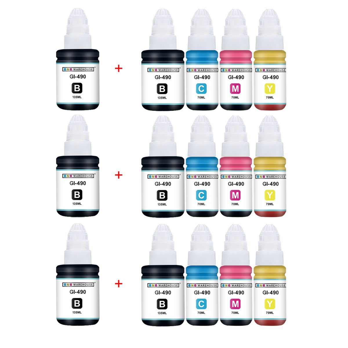 s-zoom.filetakealot-95319424-1.jpg Canon GI-490 / G1400 / G2400 CISS Multipack x 3 + 3 x Black-Compatible - Image 1