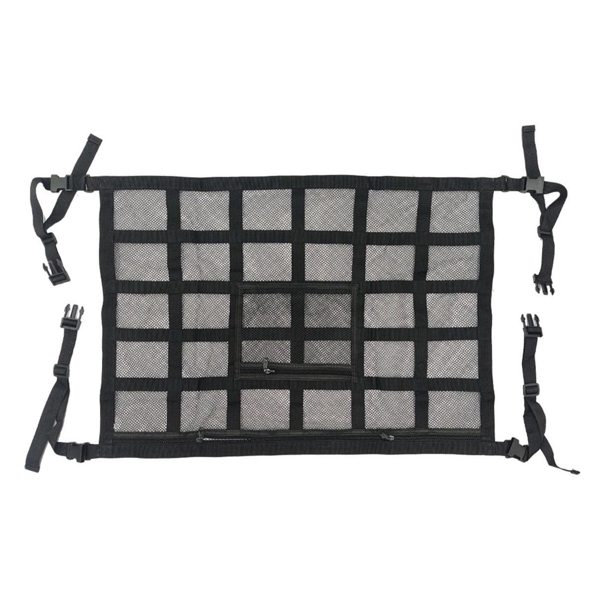 s-zoom.filetakealot-95391171-1.jpg 80 X 54CM Car Ceiling Cargo Net Pocket Double-Layer Mesh Storage Organizer - Image 1
