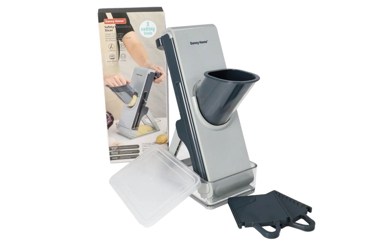 s-zoom.filetakealot-95784608-1.jpg Danny home Stainless Steel Press Slicer - Image 1