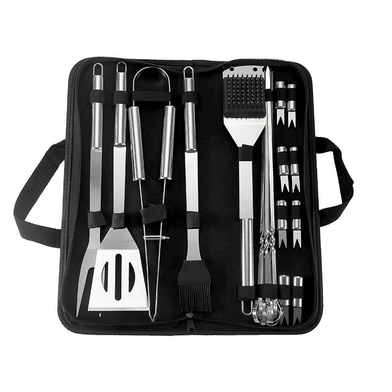 s-zoom.filetakealot-96017113-1.jpg 20 Pieces Stainless Steel Braai & Grill Tool Set with Case - Image 1