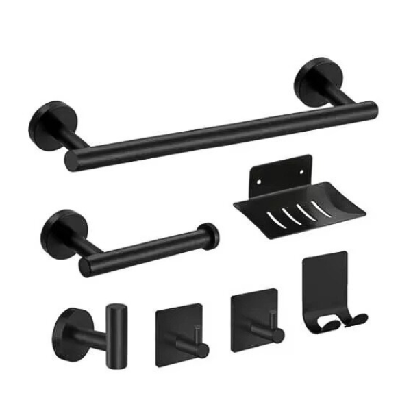 s-zoom.filetakealot-96626335-1.png Elegant 7 Piece Towel Rack & Bathroom Accessory Set - Image 1