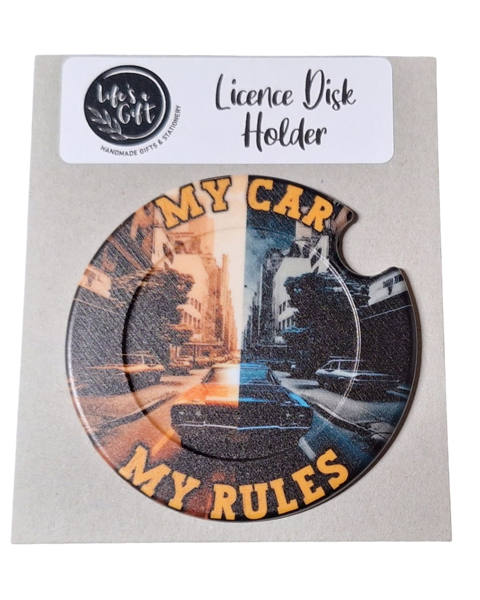 s-zoom.filetakealot-96626604-1.png Licence Disk Holder - My Car My Rules - Image 1