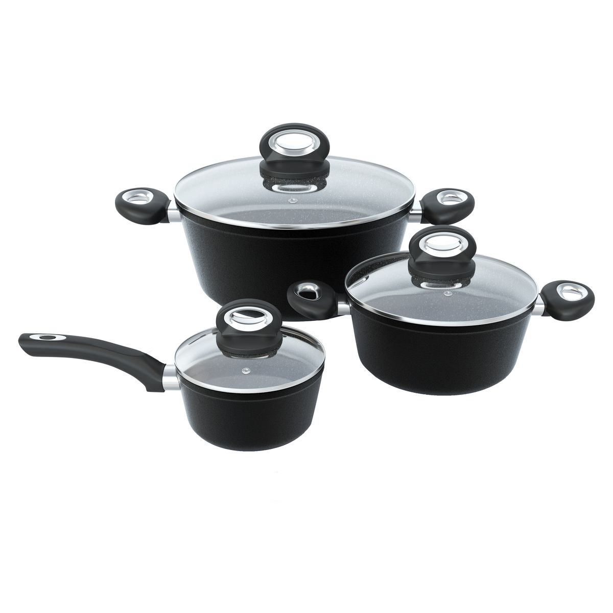 s-zoom.filetakealot-96695694-1.jpg Bennett Read Fusion Forged 6-Piece Non-Stick Cookware Set with Glass Lids - Image 1