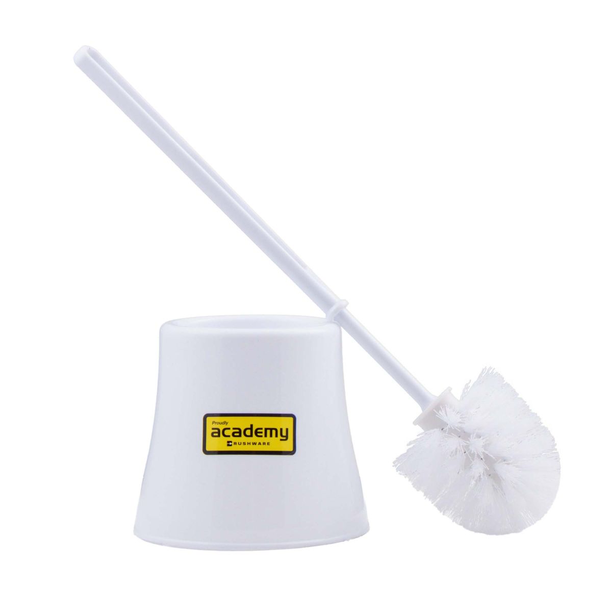 s-zoom.filetakealot-96910067-1.jpg Academy Brushware Toilet Brush & Holder Set - White - Image 1