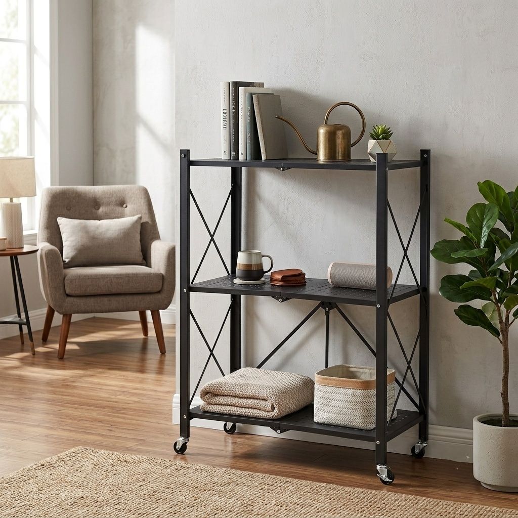 s-zoom.filetakealot-97222214-1.jpg 3-Tier Foldable Rolling Cart - Image 1