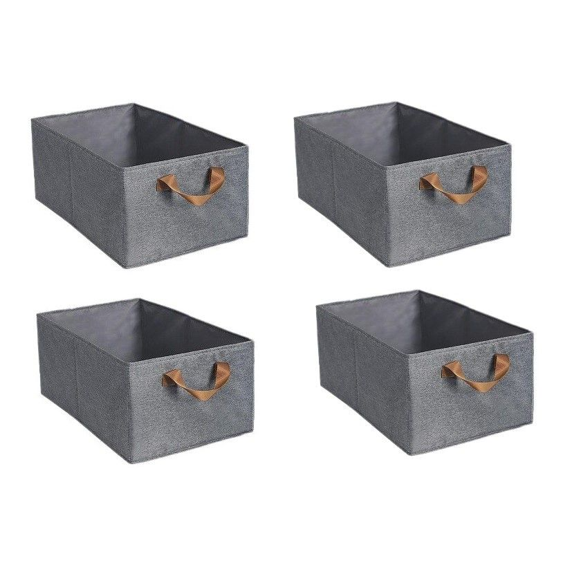 s-zoom.filetakealot-97460969-1.png 4 Piece Fabric Closet Storage Baskets - Image 1