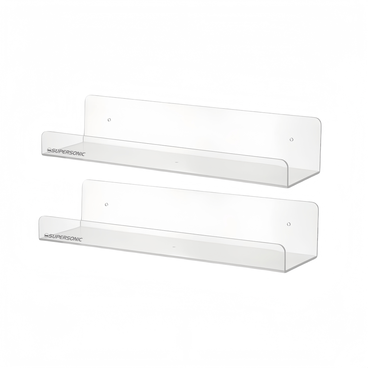 s-zoom.filetakealot-97593984-1.png Supersonic DIY Home Acrylic Wall-mounted Storage Rack 2 Piece Set - Image 1
