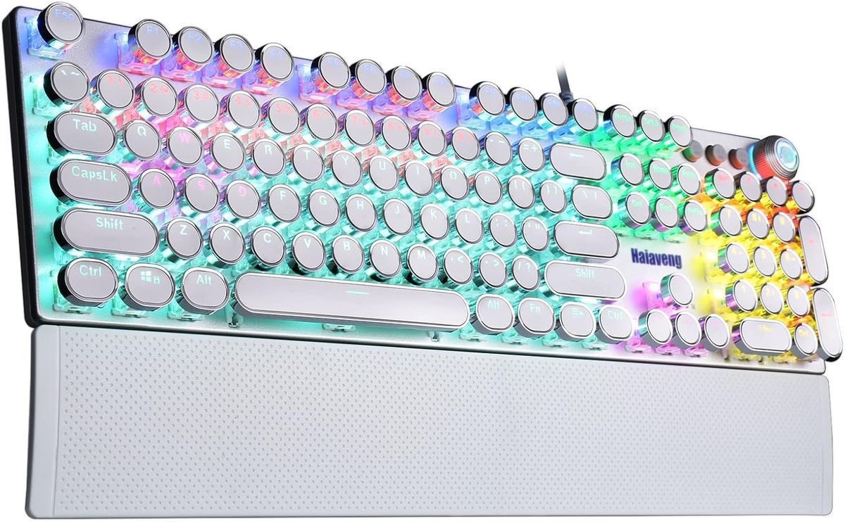 s-zoom.filetakealot-98066814-1.jpg Mechanical Gaming Keyboard,Rainbow LED Backlit, Wired Computer Keyboard - Image 1