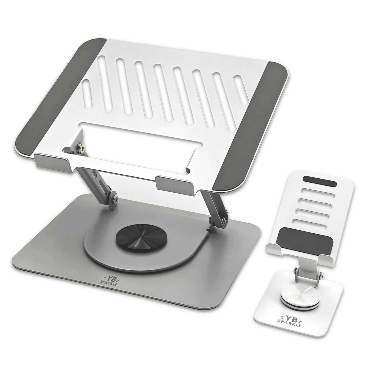 s-zoom.filetakealot-98343895-1.jpg Adjustable Laptop Stand & Phone Stand Combo for Ergonomic Standing Setup - Image 1