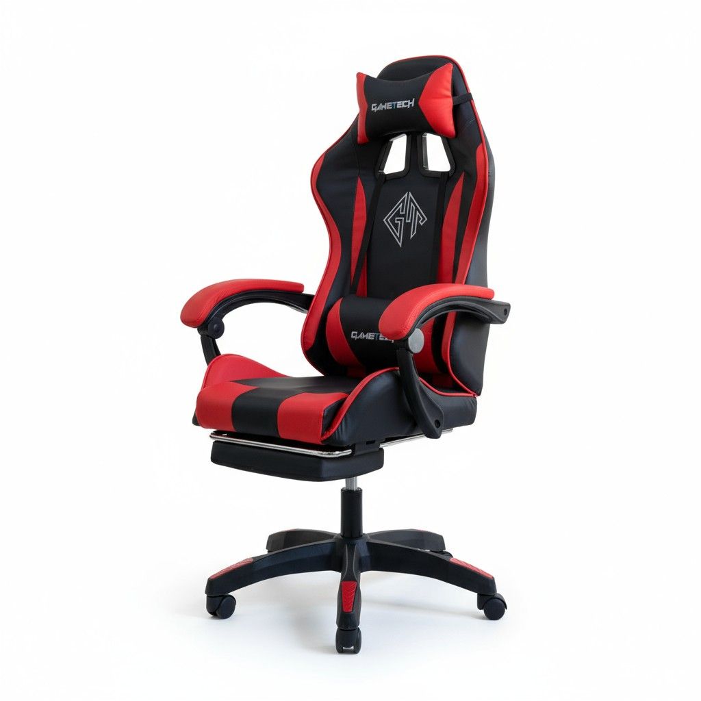 s-zoom.filetakealot-98500051-1.jpg GameTech Gaming Chair - Black & Red (YT-055) - Image 1