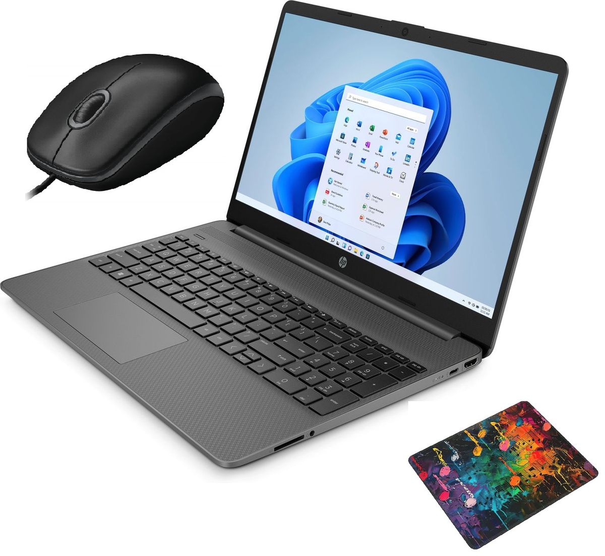 s-zoom.filetakealot-98501426-1.jpg HP LAPTOP - B100 Wired Mouse + SBR Mouse Pad - Image 1
