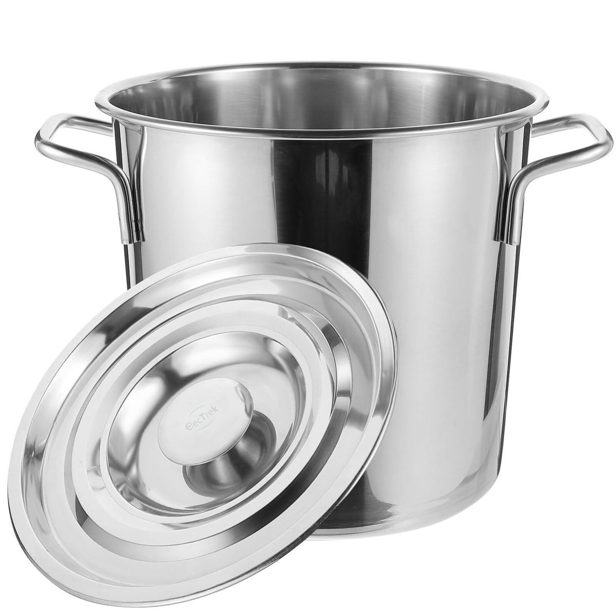 s-zoom.filetakealot-98559601-1.jpg Stainless Steel Stockpot 40x40 cm Large Soup Pot with Lid Cooking Stock Pot - Image 1